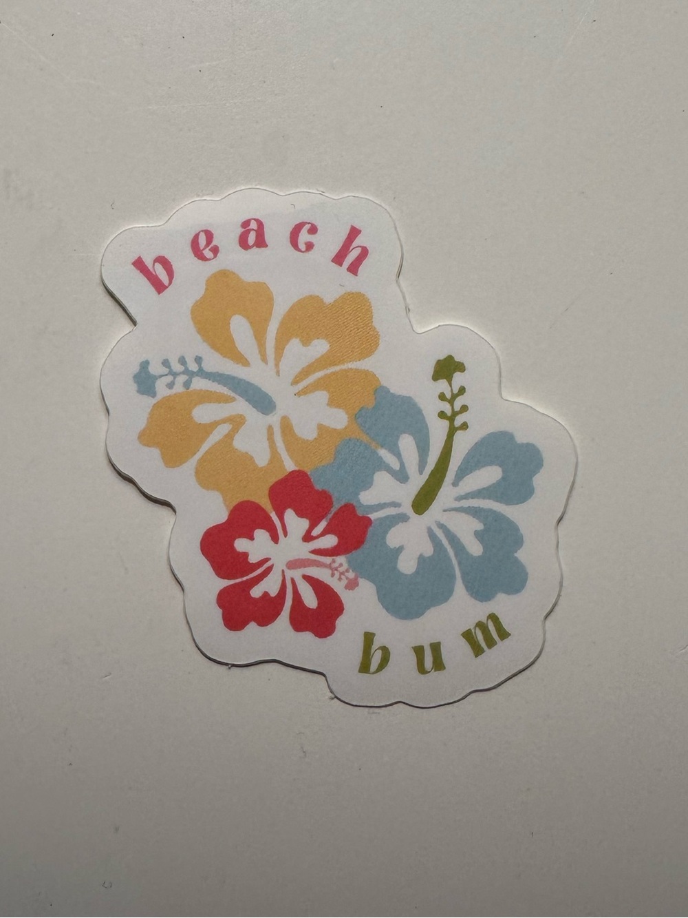 Beach bum floral sticker